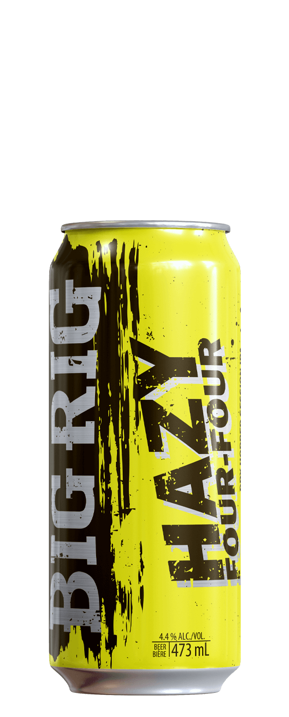 Can of Big Rig Hazy Four Four on a white background