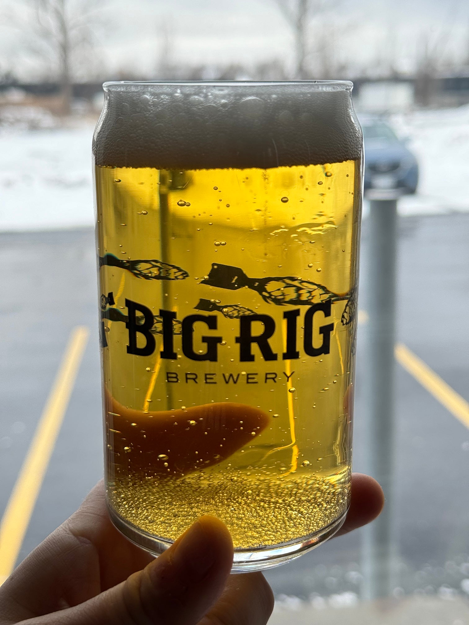16oz Big Rig Brewery Can glass